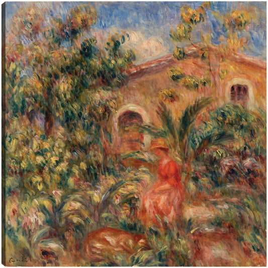 Paisaje con mujer y perro (Femme et chien dans un paysage) (1917) - Pierre-Auguste Renoir 