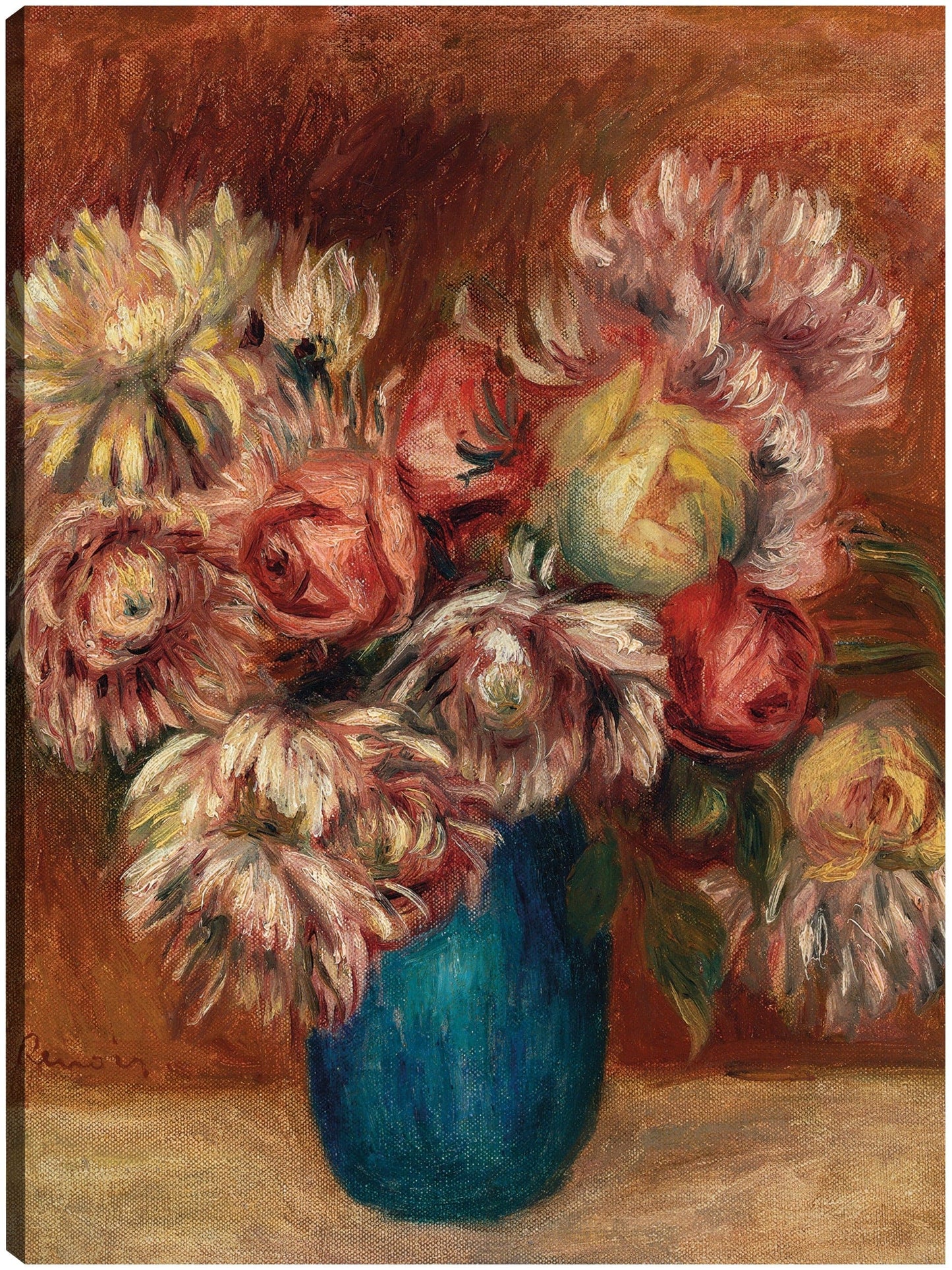 Flores en un jarrón verde (Fleurs dans un vase vert) (c. 1912) - Pierre-Auguste Renoir 