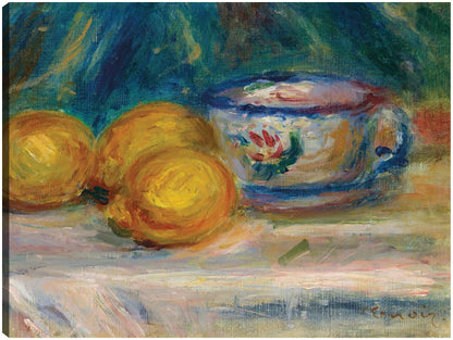 Naturaleza muerta, tres limones y una copa (hacia 1895) - Pierre-Auguste Renoir 