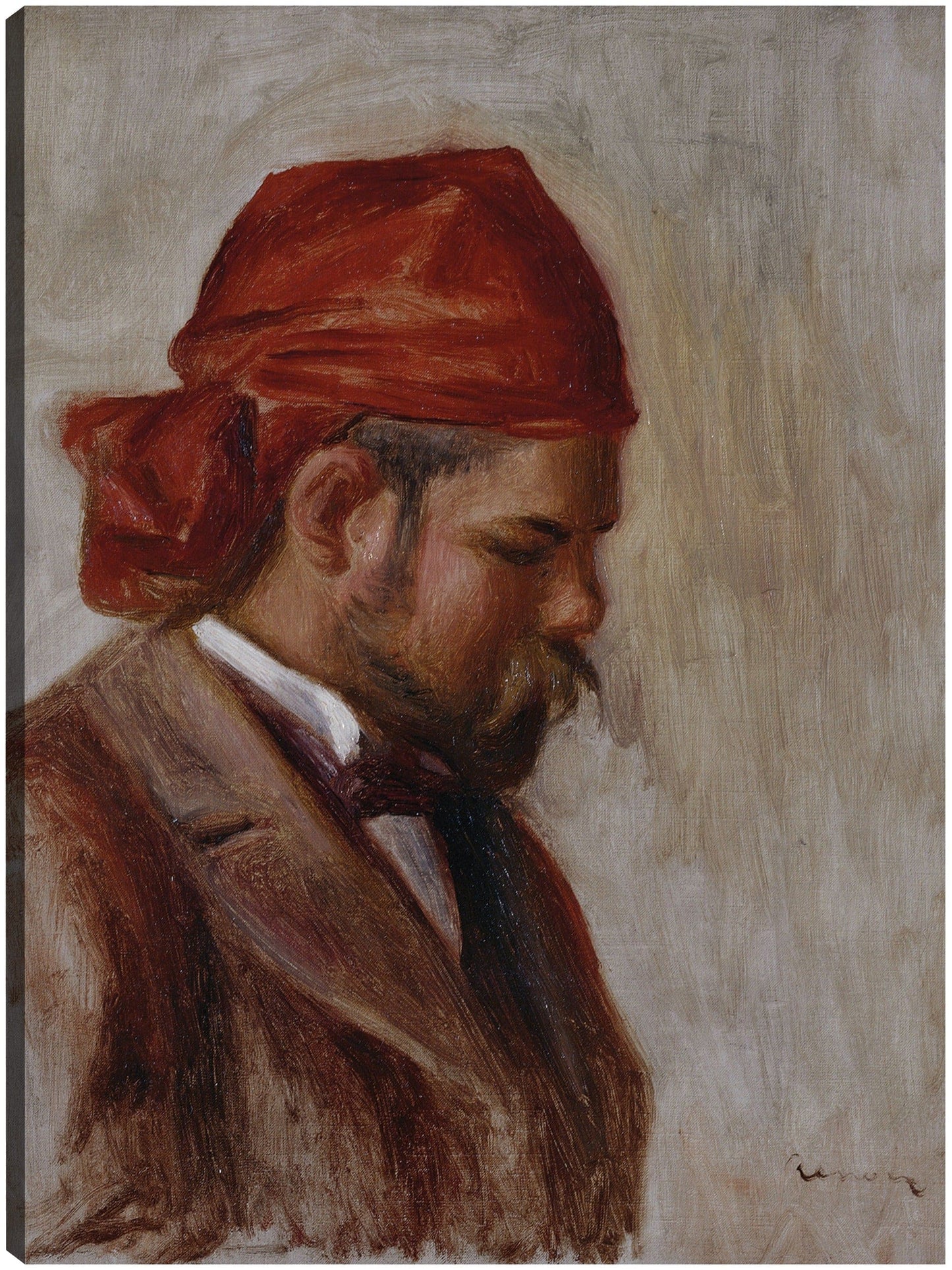 Retrato de Ambroise Vollard au foulard rouge (1899-1906) - Pierre-Auguste Renoir 
