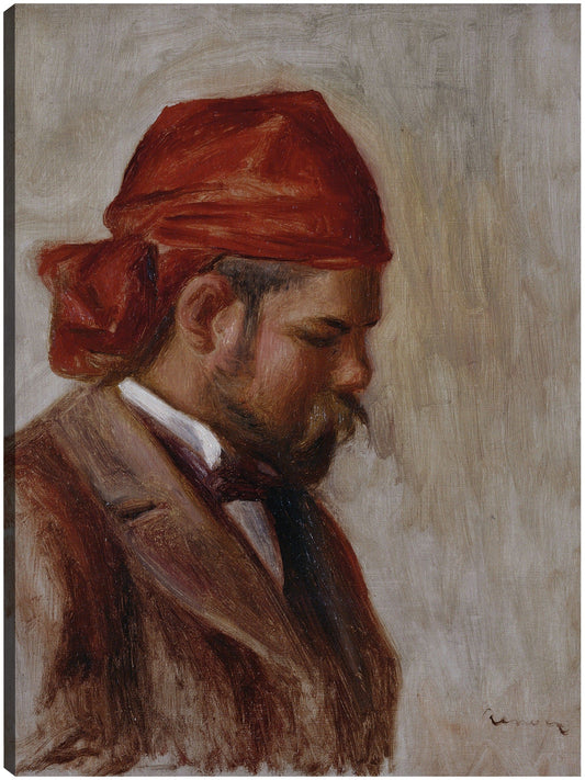 Retrato de Ambroise Vollard au foulard rouge (1899-1906) - Pierre-Auguste Renoir 