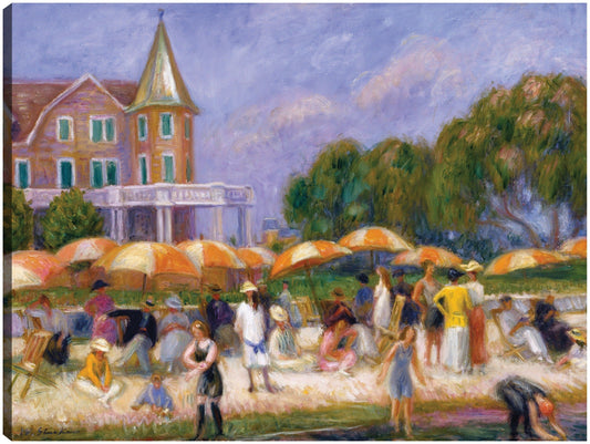Sombrillas de playa en Blue Point (ca. 1915) - William James Glackens