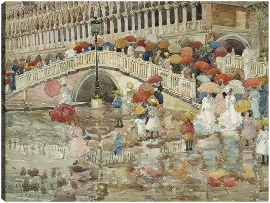 Paraguas bajo la lluvia (1899) - Maurice Prendergast