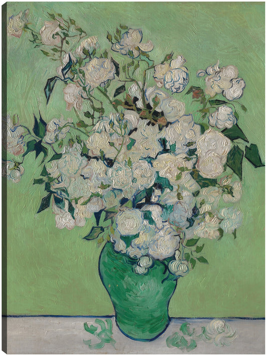 Rosas (1890) verticales - Vincent Van Gogh