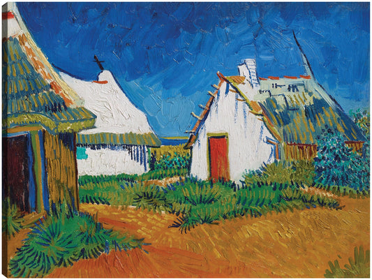 Tres cabañas blancas en Saintes-Maries (1888) - Vincent Van Gogh