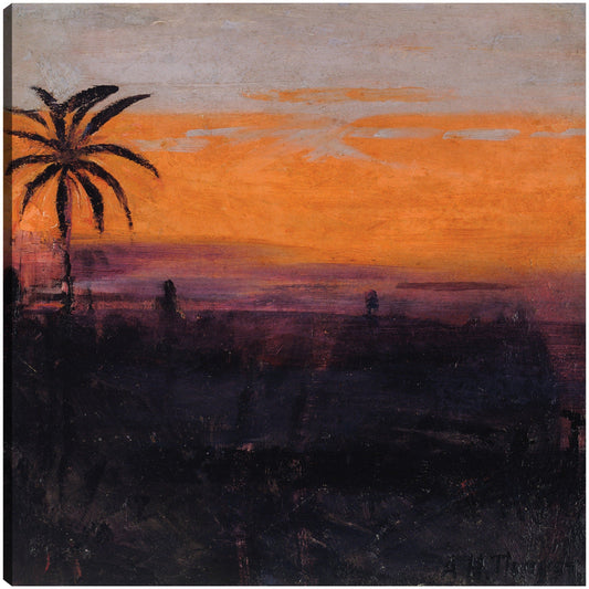 El cielo simulado por flamencos rojos, estudio para libro que oculta la coloración en el reino animal (ca. 1905-1909) - Abbott Handerson Thayer