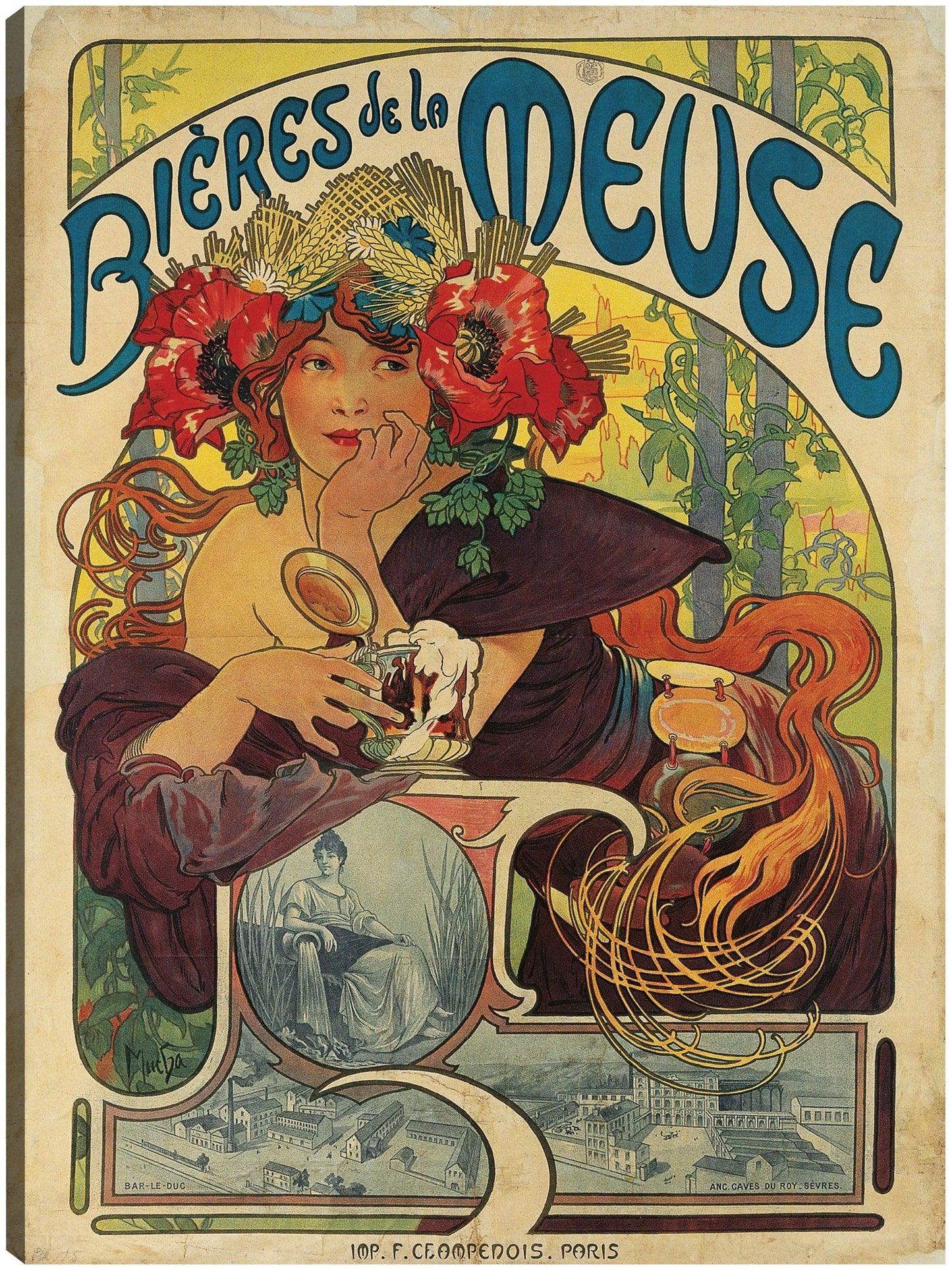 Cervezas de la Meuse (1897) - Alphonse Mucha