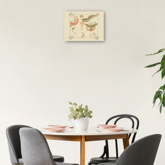 Diseño abstracto basado en flores, ángeles, pájaros, escarabajos. (1900) - Alphonse Mucha