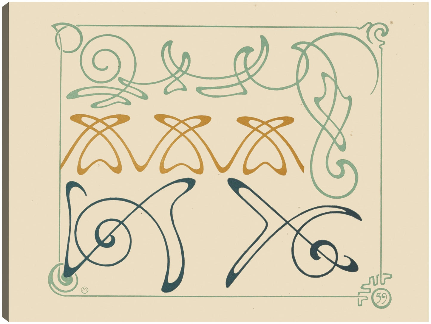 Diseño abstracto basado en arabescos (1900) - Alphonse Mucha