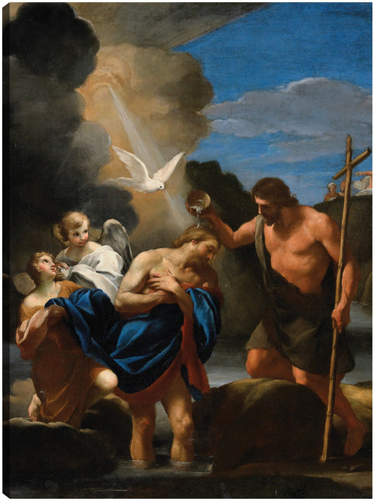 El bautismo de Cristo (ca. 1650) - Andrea Sacchi