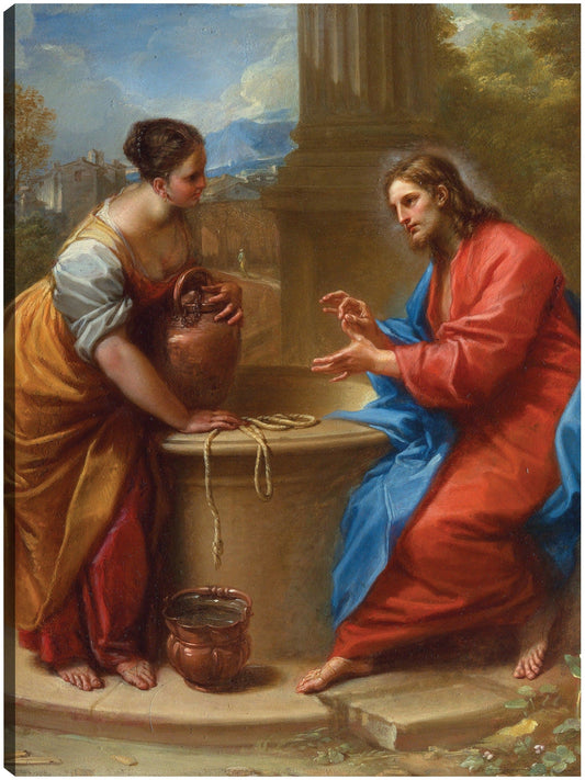 Cristo y la mujer de Samaria (1715-1720) - Benedetto Luti