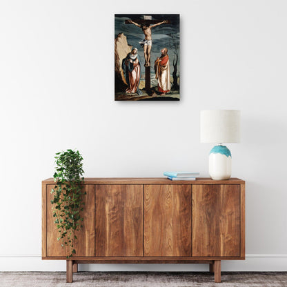 Cristo en la Cruz entre la Virgen y San Juan (1560) - Jacob Clauser Workshop