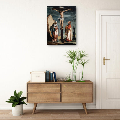 Cristo en la Cruz entre la Virgen y San Juan (1560) - Jacob Clauser Workshop