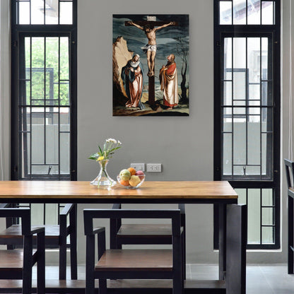 Cristo en la Cruz entre la Virgen y San Juan (1560) - Jacob Clauser Workshop