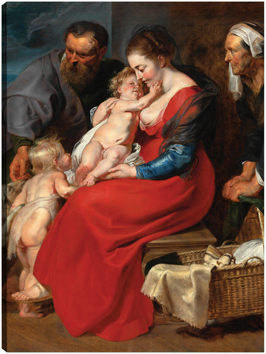 La Sagrada Familia con los santos Isabel y Juan Bautista (1615) - Peter Paul Rubens
