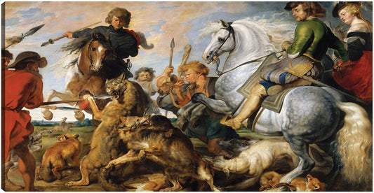 Caza del lobo y el zorro (hacia 1616) - Peter Paul Rubens