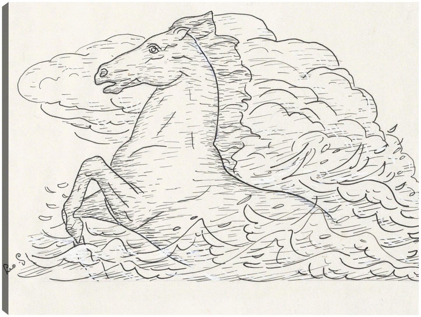 Caballo en el mar (1891) - Leo Gestel