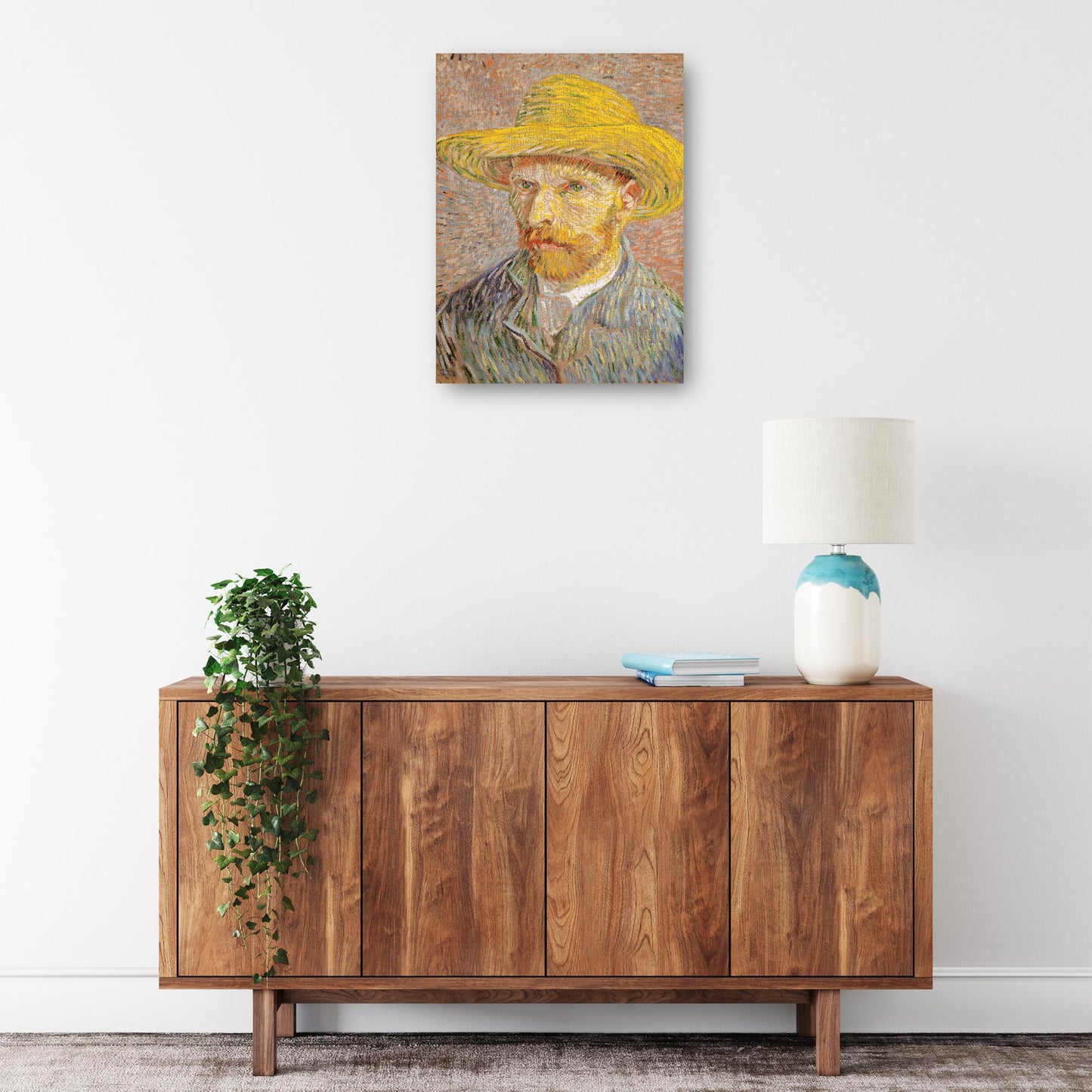 Autorretrato con sombrero de paja - Vincent van Gogh