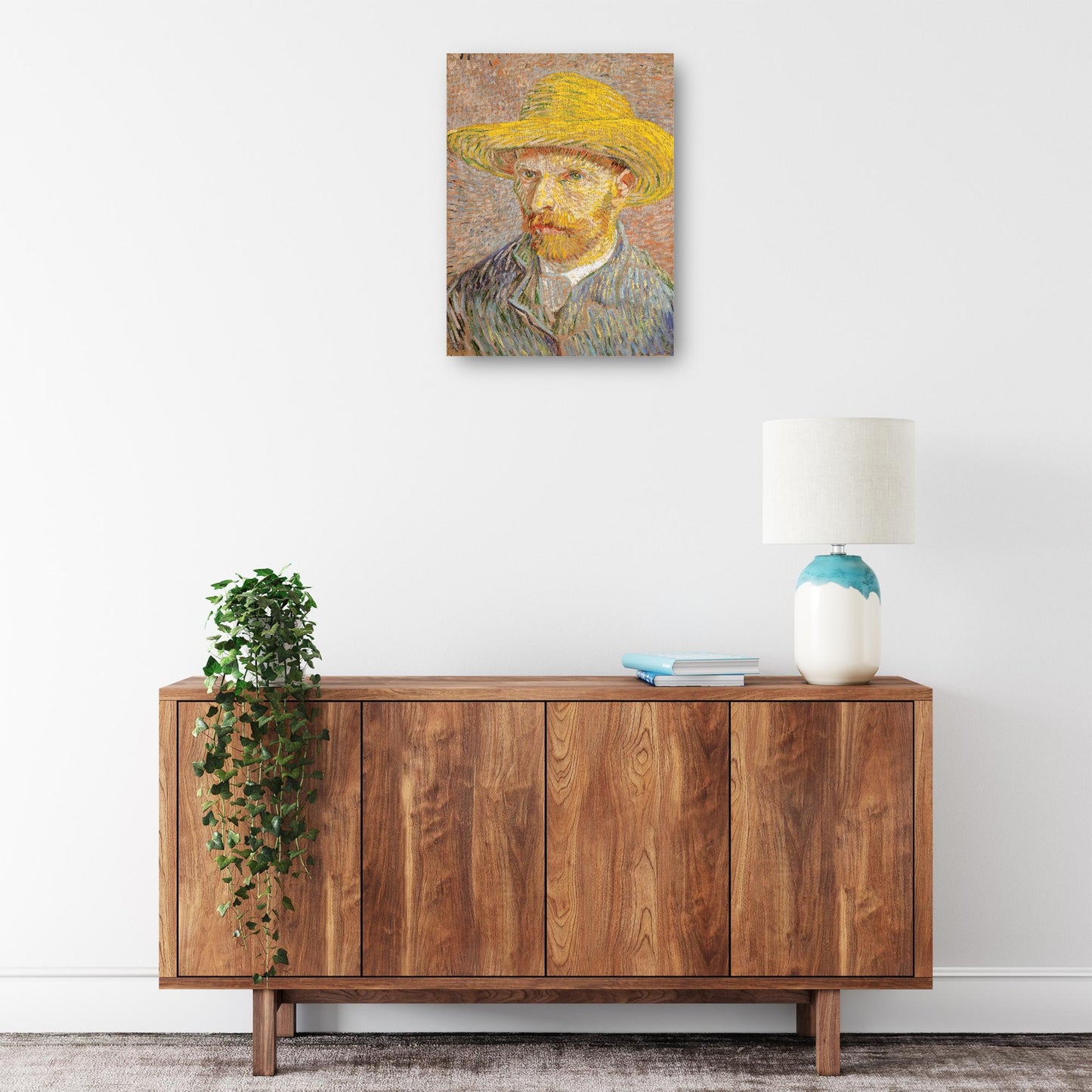 Autorretrato con sombrero de paja - Vincent van Gogh