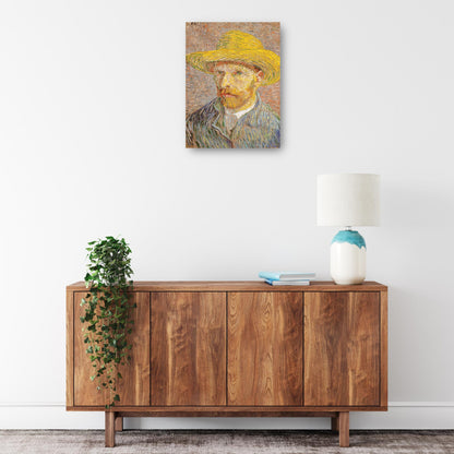 Autorretrato con sombrero de paja - Vincent van Gogh