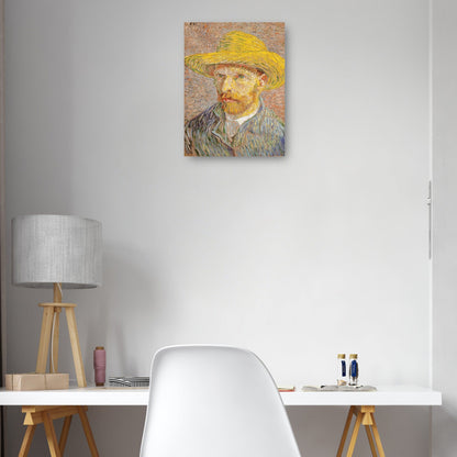 Autorretrato con sombrero de paja - Vincent van Gogh