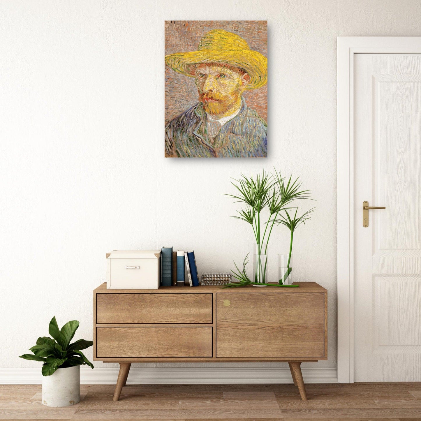 Autorretrato con sombrero de paja - Vincent van Gogh