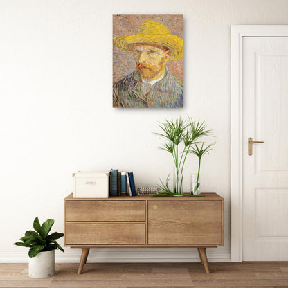 Autorretrato con sombrero de paja - Vincent van Gogh