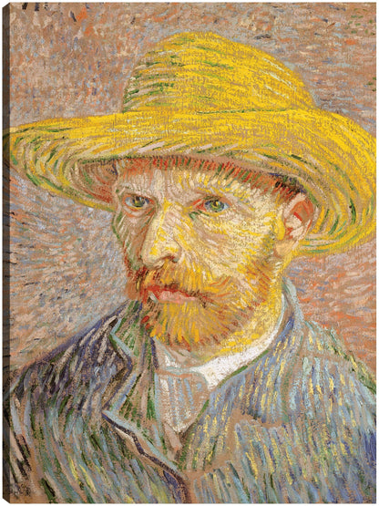 Autorretrato con sombrero de paja - Vincent van Gogh