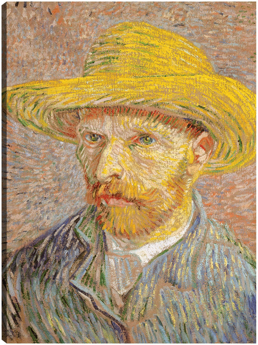 Autorretrato con sombrero de paja - Vincent van Gogh