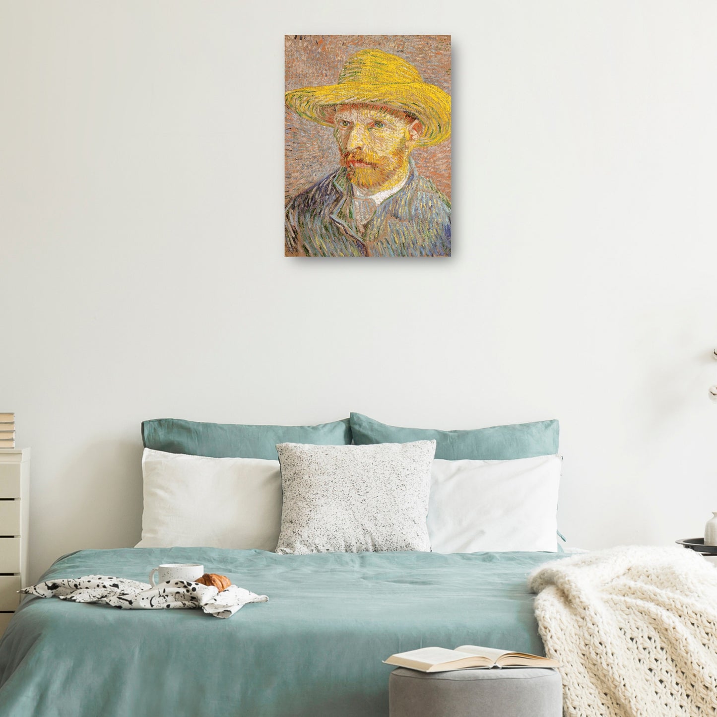 Autorretrato con sombrero de paja - Vincent van Gogh