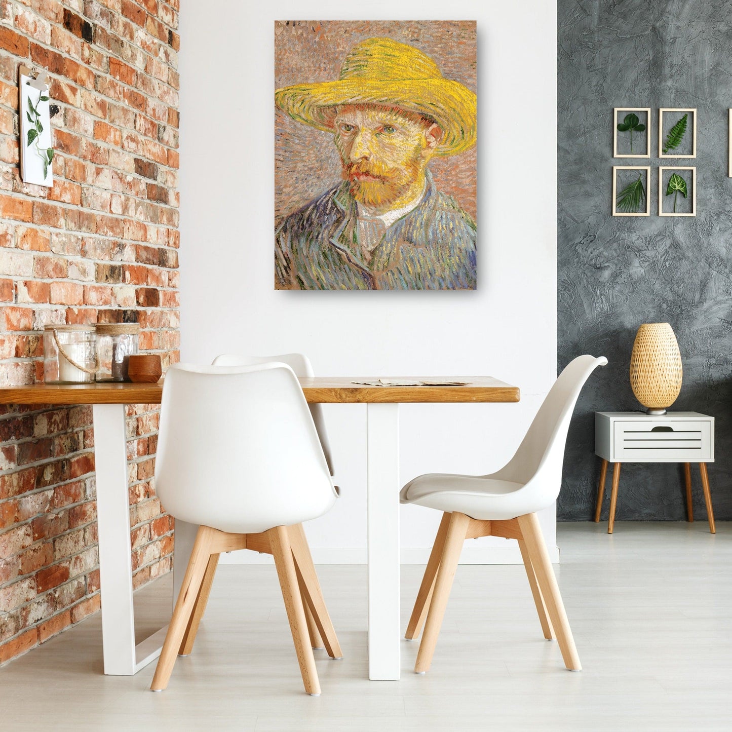 Autorretrato con sombrero de paja - Vincent van Gogh