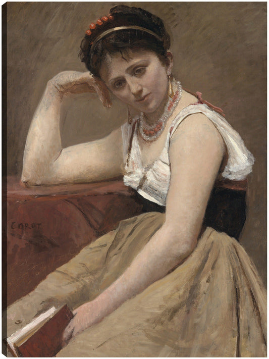 Lectura interrumpida - Jean-Baptiste-Camille Corot