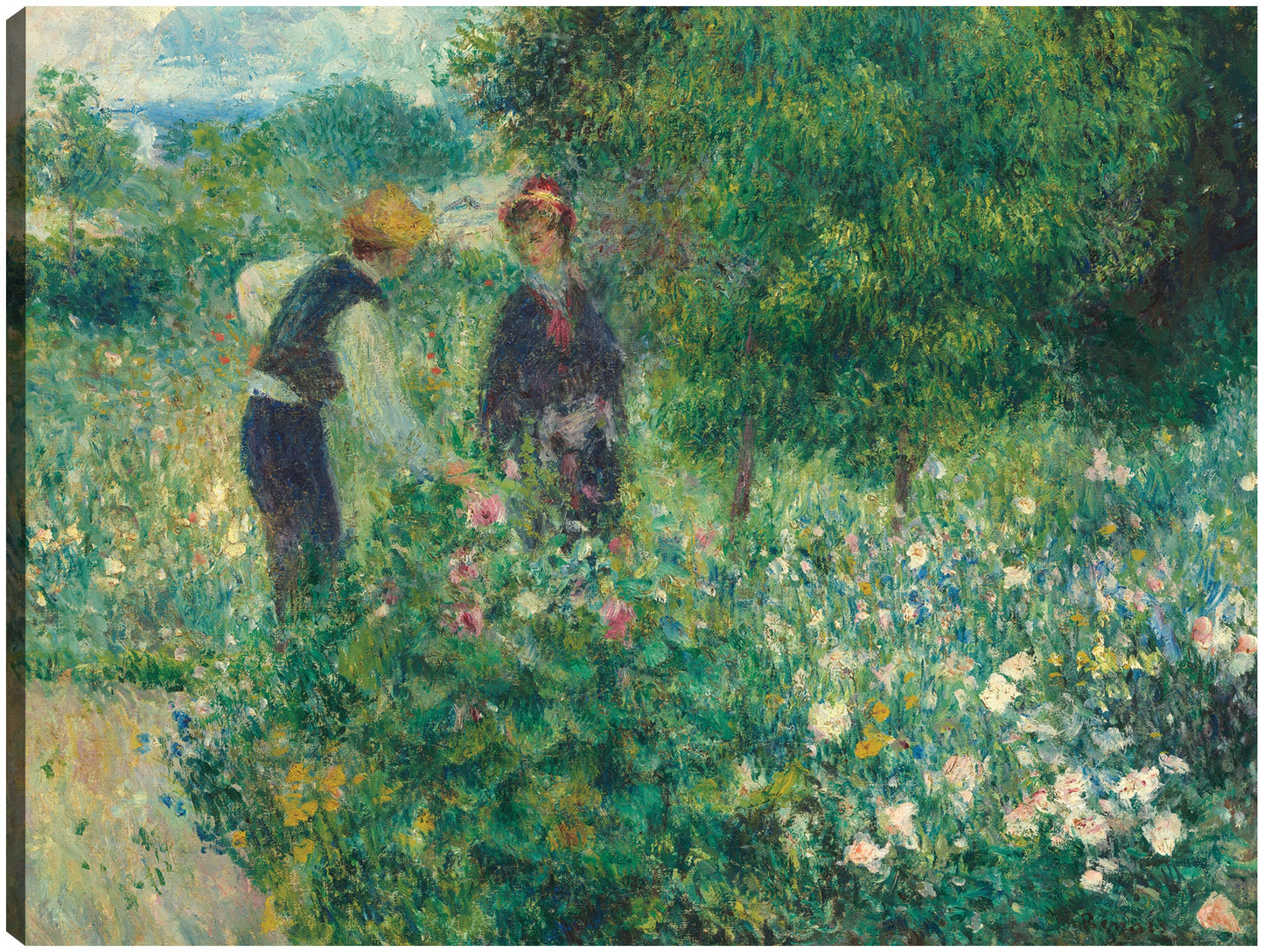 Recogiendo flores - Pierre-Auguste Renoir