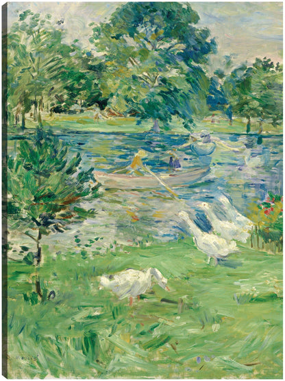 Chica en un barco con gansos - Berthe Morisot