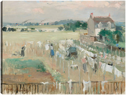 Colgar la ropa para que se seque - Berthe Morisot