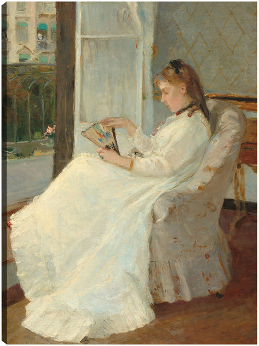 La hermana del artista en una ventana - Berthe Morisot