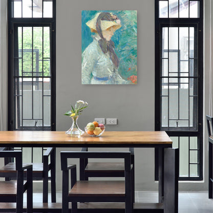 Mujer joven con sombrero de paja - Berthe Morisot