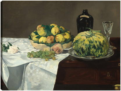 Bodegón con melón y melocotones - Edouard Manet