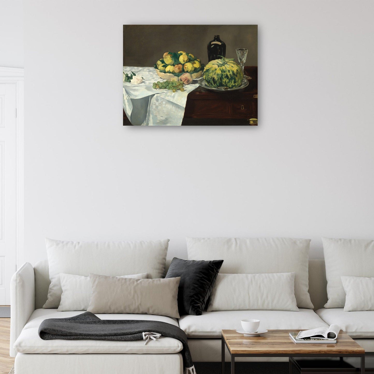 Naturaleza muerta con melón y melocotones - Edouard Manet