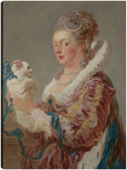 Una mujer con un perro - Jean Honore Fragonard