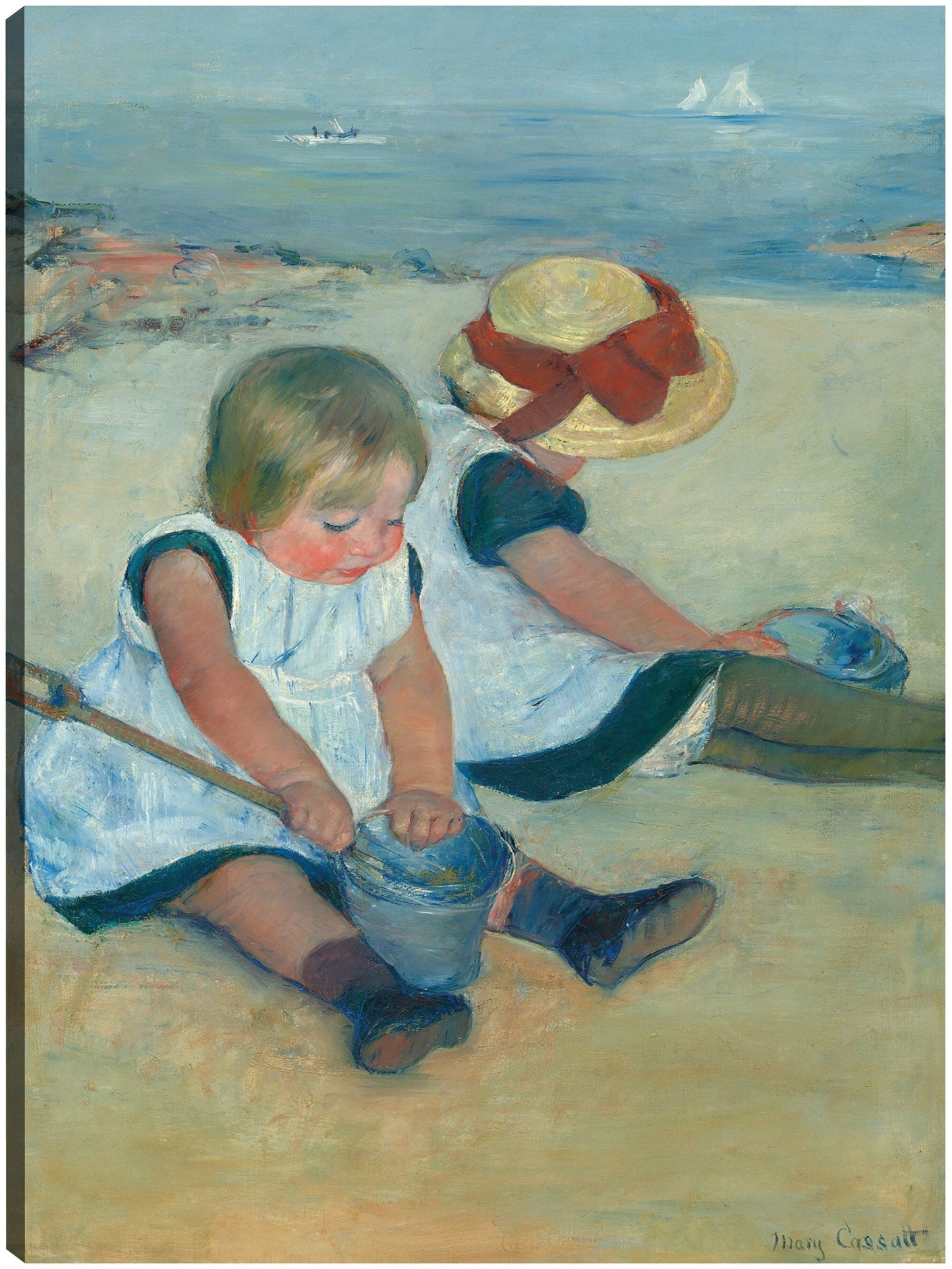 Niños jugando en la playa - Mary Cassatt