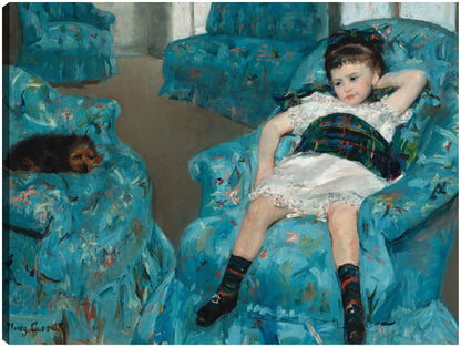 Niña en un sillón azul - Mary Cassatt