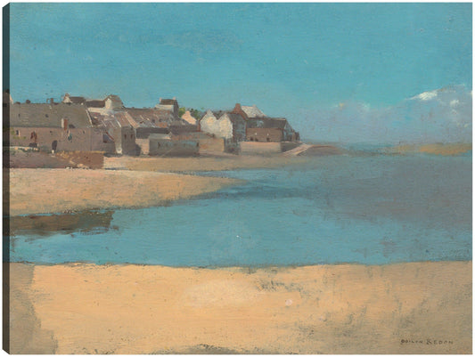 Pueblo junto al mar en Bretaña - Odilon Redon