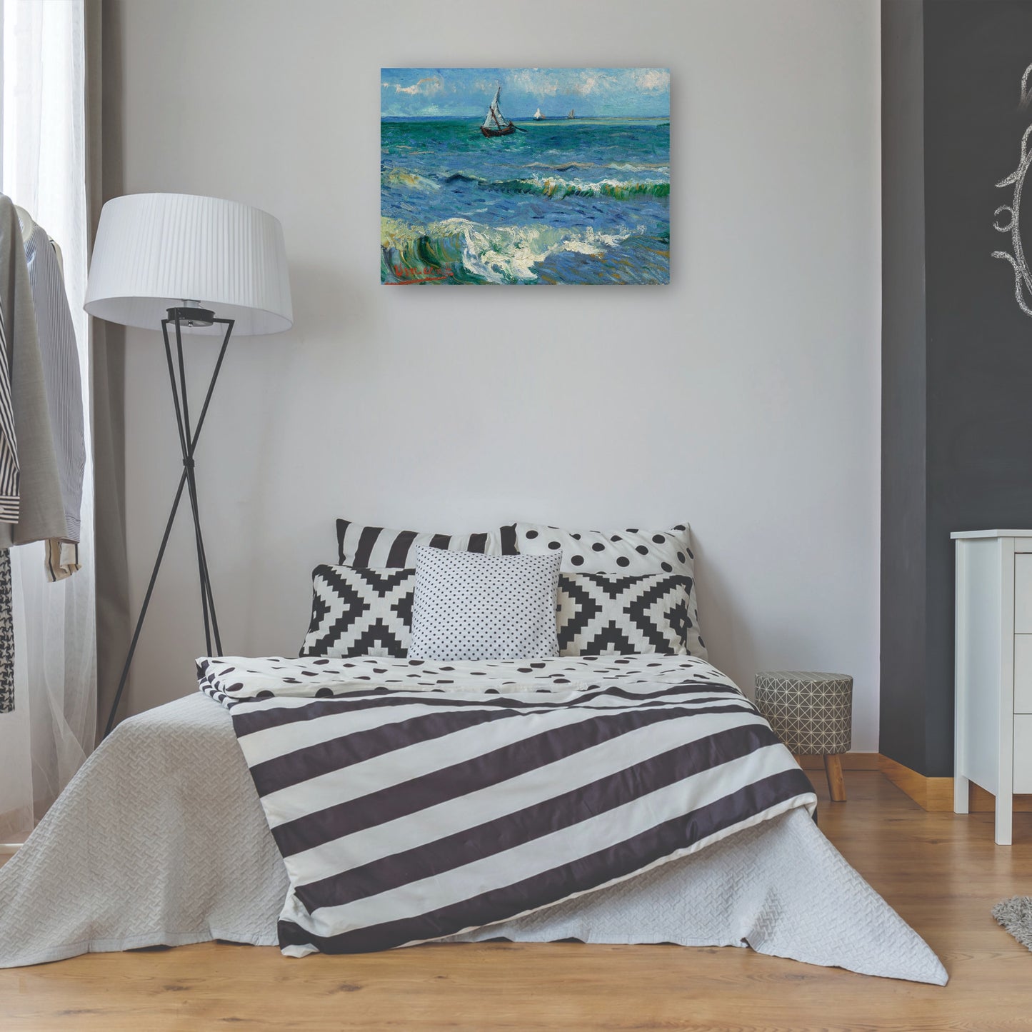 Paisaje marino cerca de Les Saintes Maries de la Mer - Vincent van Gogh
