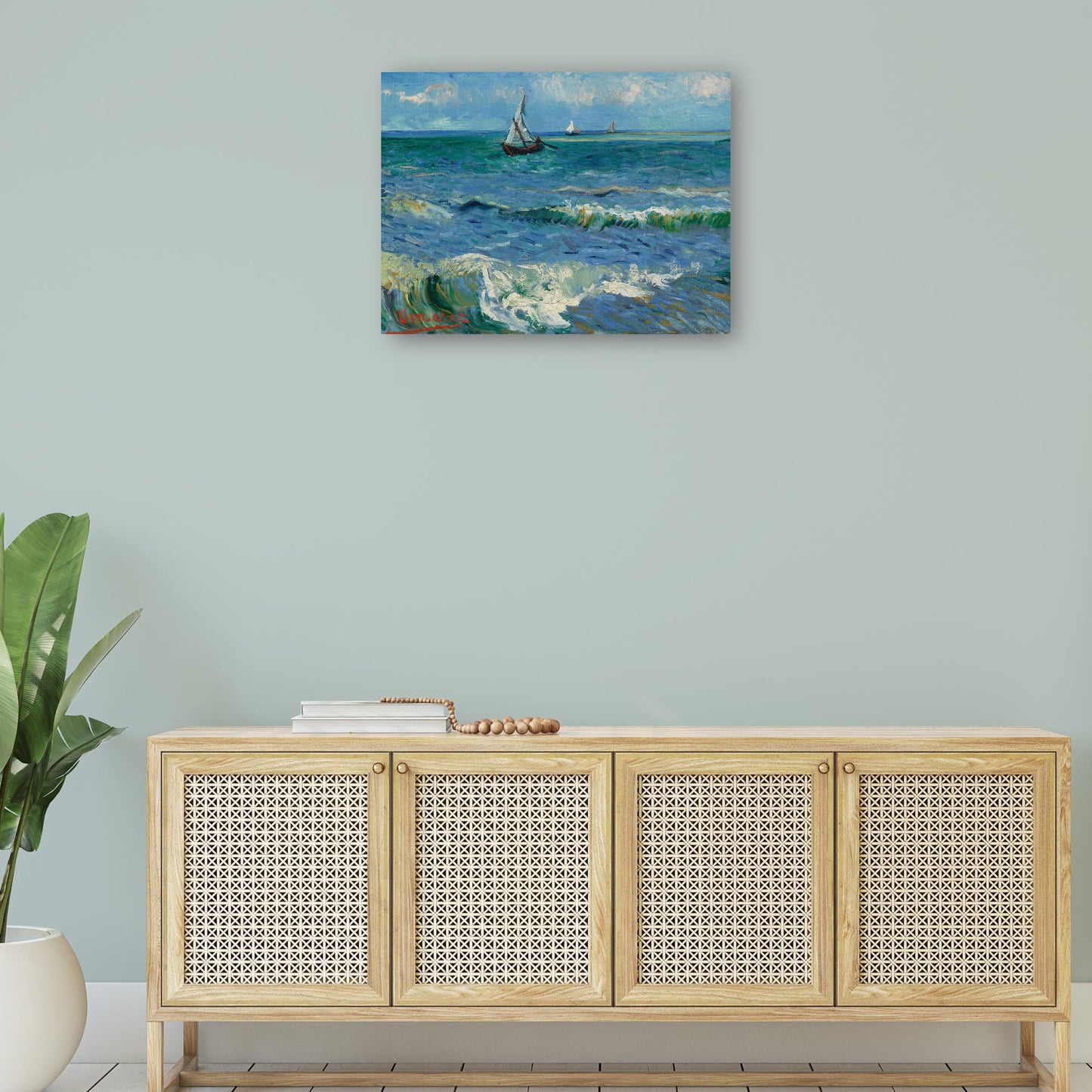 Paisaje marino cerca de Les Saintes Maries de la Mer - Vincent van Gogh