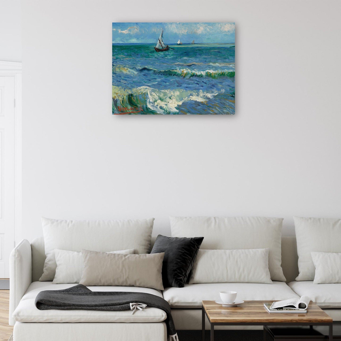 Paisaje marino cerca de Les Saintes Maries de la Mer - Vincent van Gogh