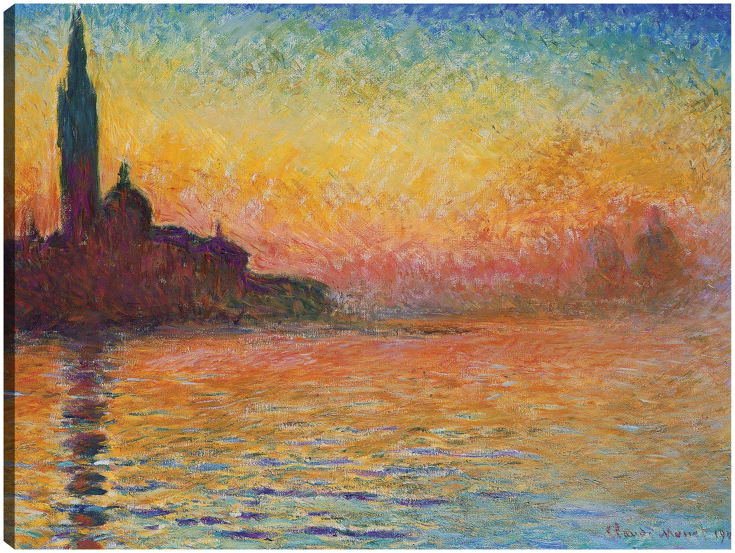 Atardecer en Venecia - Claude Monet