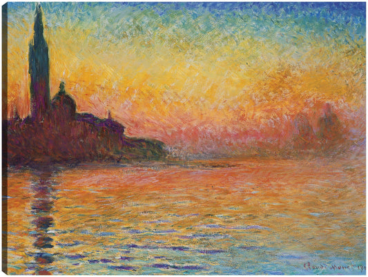 Atardecer en Venecia - Claude Monet