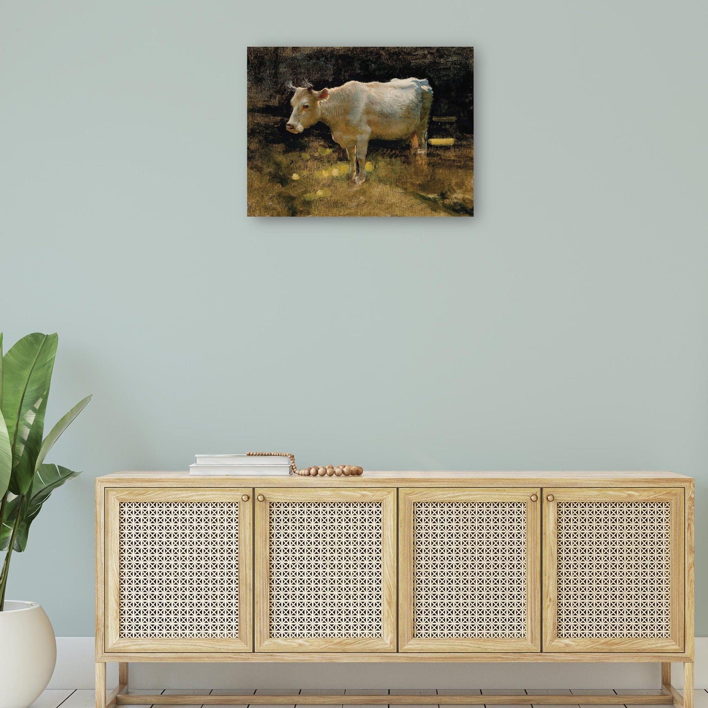 Estudio de una vaca en un prado. - Joseph Farquharson