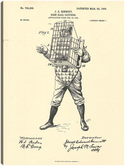 Patente de receptor de béisbol, 22 de marzo de 1904 - National Archives